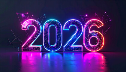 Bold Neon Block 2026 on Glossy Stage