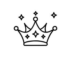 Crown symbol with sparkling stars