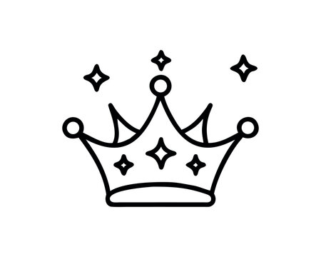 Crown symbol with sparkling stars