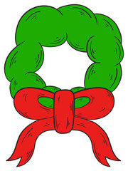 Sticker Christmas Wreath