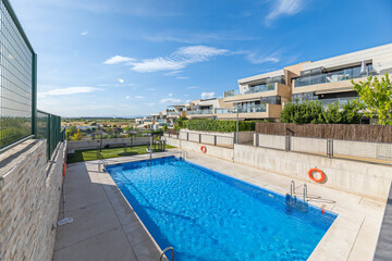 Eco-friendly community pool with natural water purification system
