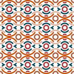 Seamless patterns with retro-style abstract geometric designs