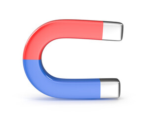 Classic Red and Blue Horseshoe Magnet