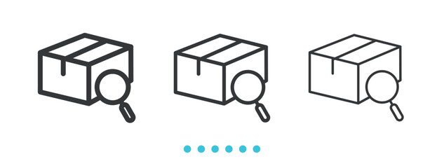 Parcel Icon. Thin line icon vector
