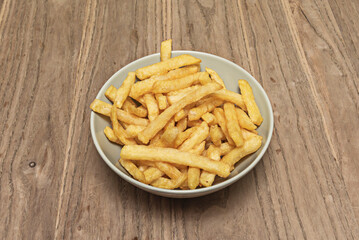 Naturally sweet sweet potato fries, cut into sticks and fried until golden brown on the outside