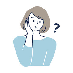 疑問に思う女性