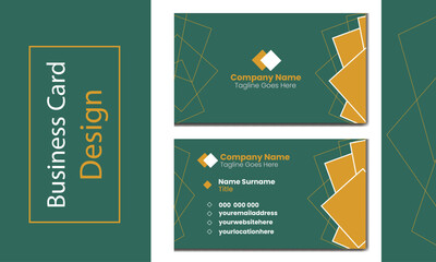 Simple design business card template. Modern vector design visiting card for business or personal use.