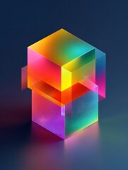 Modern abstract gradient art poster with geometric shapes.  Illustration of bright multicolored futuristic design gradients, print and trendy typography for poster, cover or flyer.