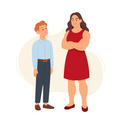 Modern flat illustration showcasing non-binary confidence and gender fluidity, Non-binary couple. Vector cartoon illustration of two handsome hugging people of indeterminate gender 