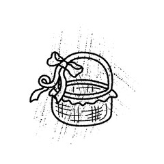 Decorative basket with a ribbon created for festive occasions and celebrations