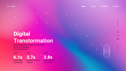 Innovative digital transformation concepts featuring vibrant gradient design for modern technology