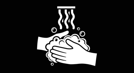 Hands washing with soap and water under a faucet illustrating hygiene and cleanliness.