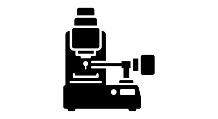 Precision Measurement Machine Icon for Industrial and Scientific Applications.