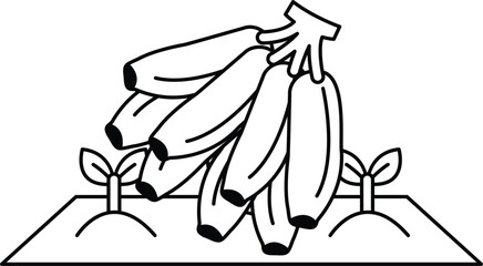 A bunch of bananas are on a table