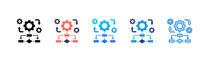 Automation Flow Consistent and versatile vector icons illustrating essential concepts in various styles