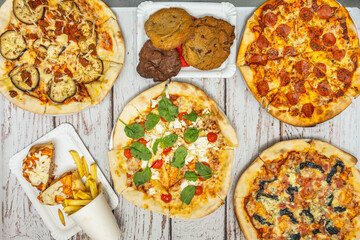 Spinach and ricotta pizza with fresh spinach, creamy ricotta, flaked garlic, and nutmeg