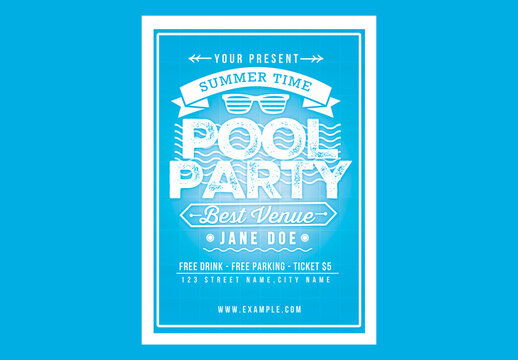 Pool Party Summer Time Flyer