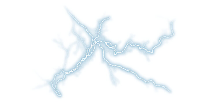 Dramatic forked lightning bolt streaking across the sky during a storm