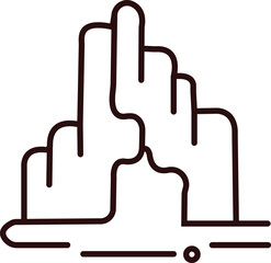 Minimalist Mountain Line Art — Abstract Geometric Landscape Illustration, Modern Nature Drawing for Wall Art and Decor