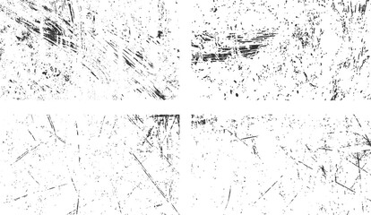 distressed overlay vector textures set featuring old damaged grainy and scratched grunge effects for background