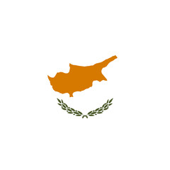 Round Cyprus flag emblem design element