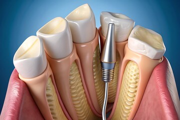 Periodontal Scaling and Root Planing. Oral hygiene and conventional periodontal therapy. Medically accurate of human teeth cleaning treatment.