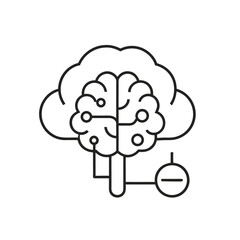 Brain with cloud, Intelligence icons.