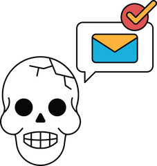 Skull with a skull face and a skull with a skull face