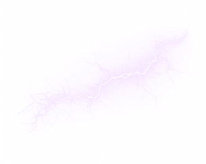 Purple lightning arcs through storm clouds, glowing vividly. The electric veins dance in motion. Perfect for fantasy storms or sci-fi energy bursts. PNG