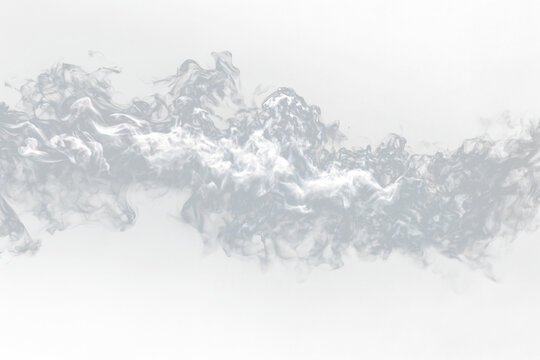 Grey smoke curls in delicate spirals, adding elegance and movement to designs. Perfect for mystical, abstract, or dreamy visuals. Transparent background for versatile use. PNG