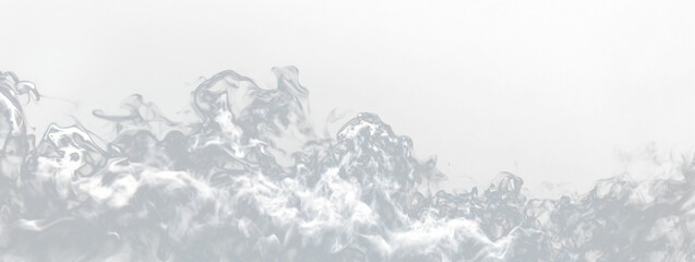 Puffy white clouds of smoke float delicately across the transparent backdrop. Ideal for mystical or fantasy-inspired projects. Perfect for overlays, frames, and design accents. PNG