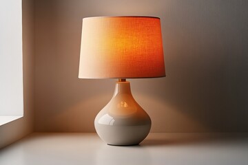Elegant lamp design showcasing warm light in a minimalistic interior setting