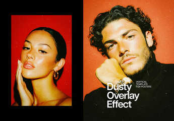 Dust Overlay Poster Photo Effect Mockup
