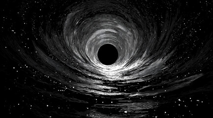 Abstract black hole with swirling cosmic energy and stars