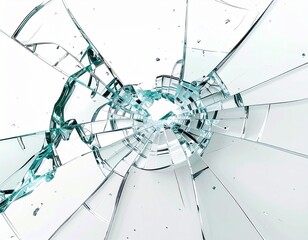 Broken Glass Impact Pattern