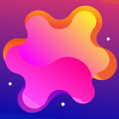 Abstract Gradient Design with Bright Colors and Fluid Shapes