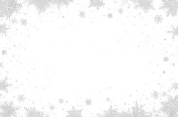 png winter holiday card frame with snow, stars, and glistering border