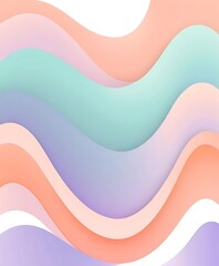 Soft Pastel Gradient Wavy Abstract Background