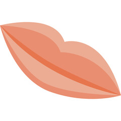 Close up of light coral lips with subtle shading and highlights on a transparent background depicting a soft natural beauty and delicate feminine form