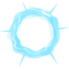 Abstract Blue Ring Of Energy With Light Streaks On A Transparent Background Represents A Portal Or A Cosmic Phenomenon