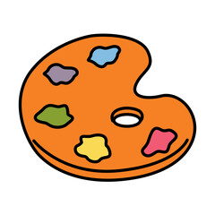 Colorful Cartoon Artist Palette Illustration