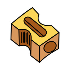 Isometric Illustration of a Pencil Sharpener