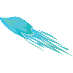 Obraz premium Abstract blue turquoise wave splash with motion trails and speed lines isolated on white background dynamic energy fluid movement