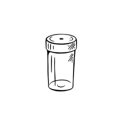 A sample pot used at a hospital or doctors.