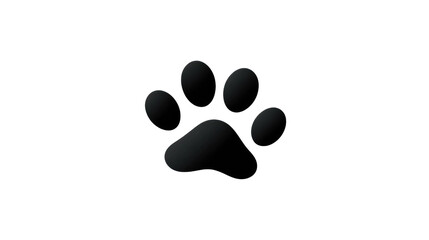 Paw Print Symbol: A clean, sleek depiction of a paw print, a universal emblem of pets and their endearing presence.