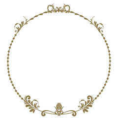 Ornate Gold Round Frame