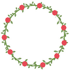 Pink Garden Rose Vine Wreath