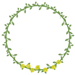 Yellow Blossom Vine Wreath