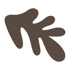 Abstract organic shape in earthy brown, representing nature and growth