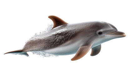 Obraz premium Dolphin's Grace: An engaging image of a dolphin, effortlessly gliding through the water, with a sense of freedom and natural beauty.